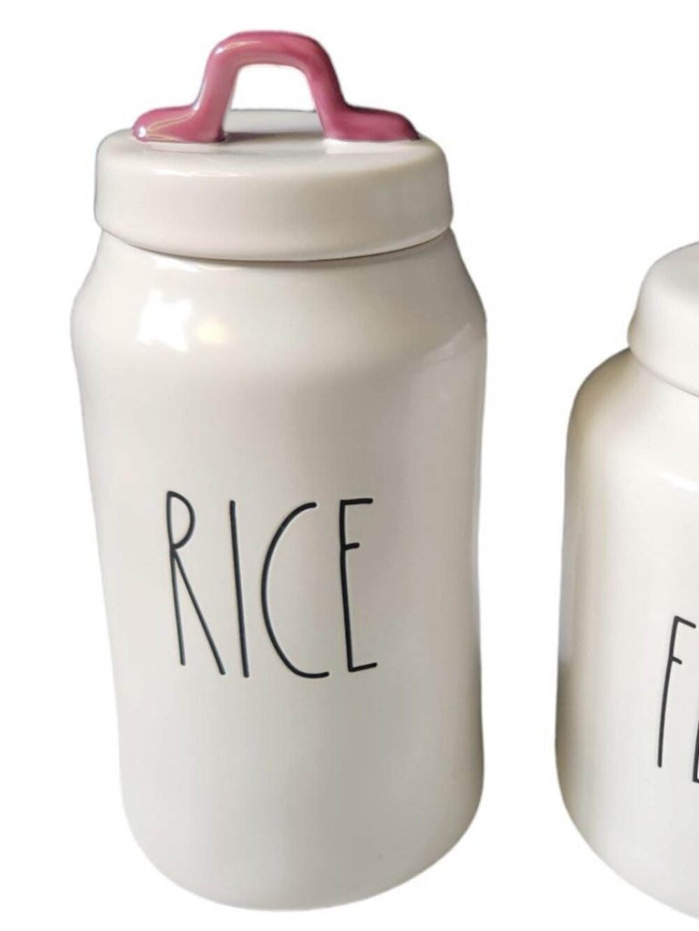 Rae Dunn by Magenta 9.5" Rice Canister Farmhouse Home Decor NEW